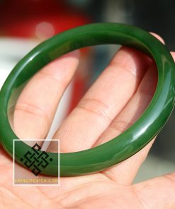 Vòng Tay Ngọc Bích Nephrite Jade Bản Liền siêu VVIP - 19