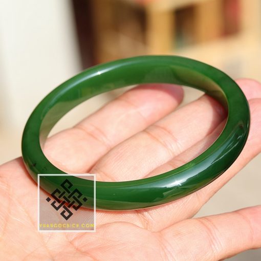 Vòng Tay Ngọc Bích Nephrite Jade Bản Liền siêu VVIP - 20