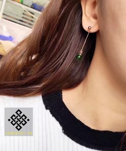 Trang Sức Bông Tai Ngọc Bích Hạt Tròn (BT001) 13 Bông Tai Ngọc Bích Hạt Tròn - 4