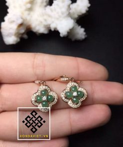Bông Tai Ngọc Bích 4 Hạt (BT009) - 5