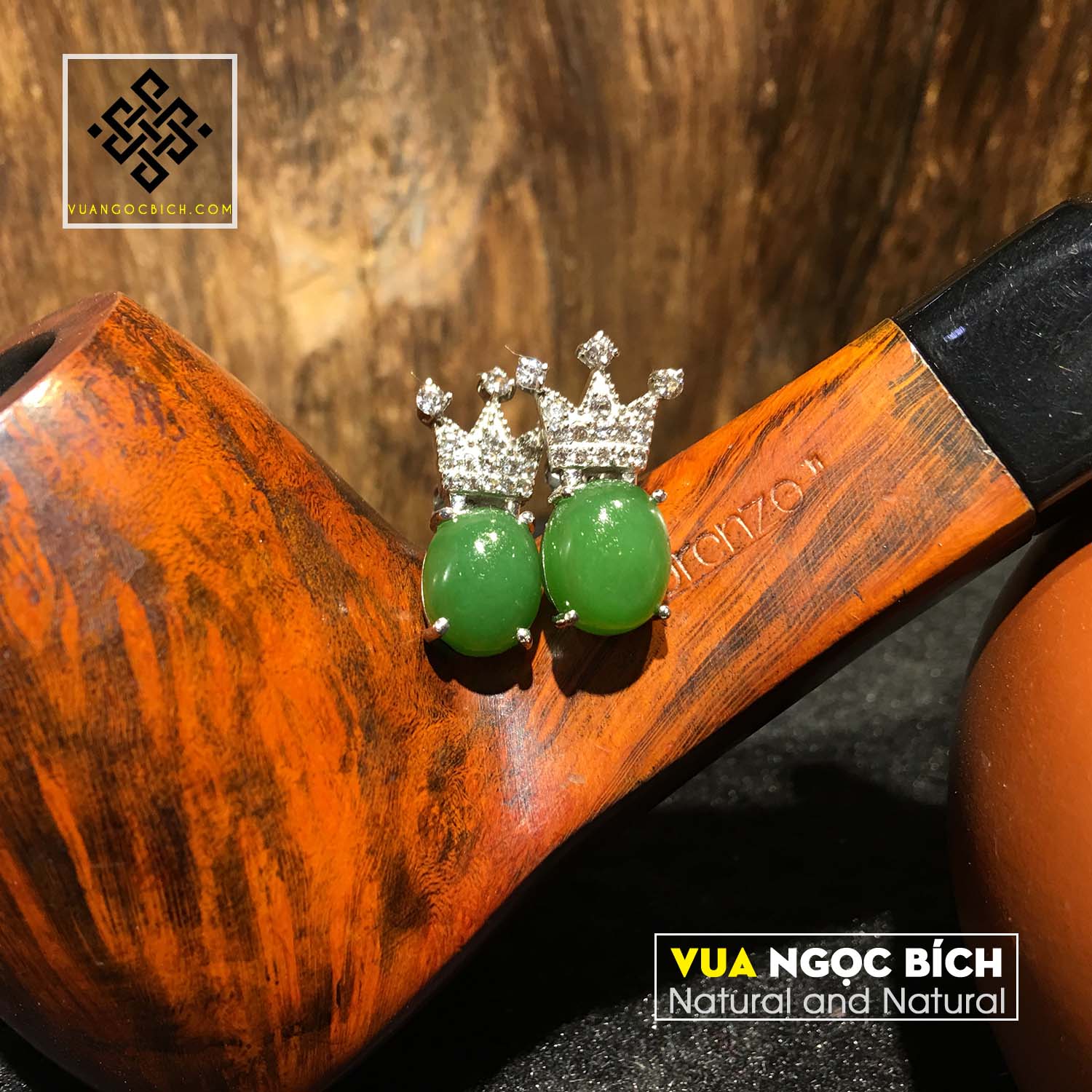 Bông Tai Ngọc Bích BT010 - 1