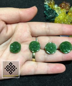 Mặt Đá Mẫu Đơn Khai Phú Quý Ngọc Bích (MD012) - 3