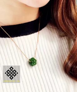 Mặt Dây Chuyền Hoa 6 Cánh May Mắn Ngọc Bích (MD011) - 3