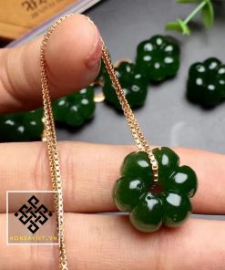 Mặt Dây Chuyền Hoa 6 Cánh May Mắn Ngọc Bích (MD011) - 4