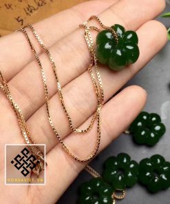 Mặt Dây Chuyền Hoa 6 Cánh May Mắn Ngọc Bích (MD011) - 5