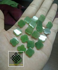 Mặt Nhẫn Cỏ 4 Lá May Mắn Ngọc Bích (MN001) - 2