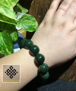 Chuỗi Hạt Vòng Tay Ngọc Bích - Nephrite Jade 14mm (VT005) 14 Chuỗi Hạt Vòng Tay Ngọc Bích 14mm - Nephrite Jade (VT005)