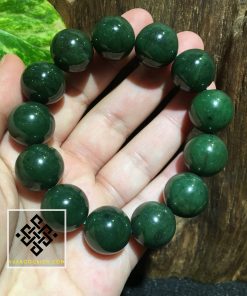 Chuỗi Hạt Vòng Tay Ngọc Bích 14mm - Nephrite Jade (VT005)