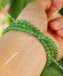 Chuỗi Hạt Vòng Ngọc Bích Nephrite Jade 6mm mix charm Bạc (VT009) 17 Chuỗi Hạt Vòng Ngọc Bích Nephrite Jade 6mm mix charm Bạc (VT009)