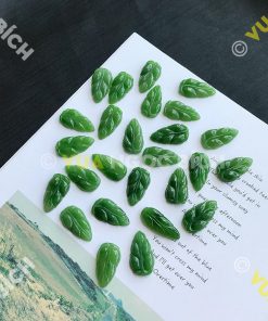 Mặt Dây Chiếc Lá Ngọc Bích Nephrite Jade (MD026)