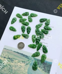 Mặt Dây Chiếc Lá Ngọc Bích Nephrite Jade (MD026)