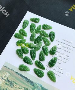 Mặt Dây Chiếc Lá Ngọc Bích Nephrite Jade (MD026)