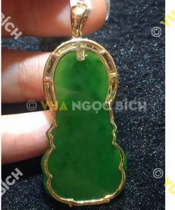 Mặt Dây Phật Quán Thế Âm Bồ Tát Ngọc Bích Nephrite Jade (MD031)
