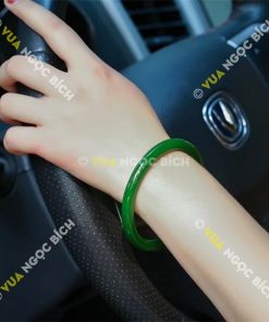 Vòng Tay Ngọc Bích Nephrite Jade Bản Liền (VT006)