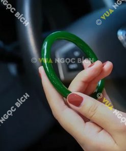 Vòng Tay Ngọc Bích Nephrite Jade Bản Liền (VT006)