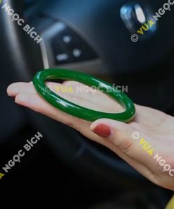 Vòng Tay Ngọc Bích Nephrite Jade Bản Liền (VT006)