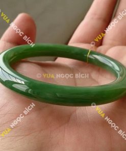 Vòng Tay Ngọc Bích Nephrite Jade Bản Liền (VT007) 14 Vòng Tay Ngọc Bích Nephrite Jade Bản Liền (VT007)