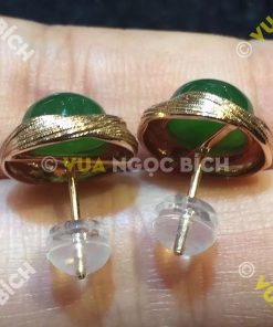 Bông Tai Ngọc Bích Nephrite Jade (BT015)