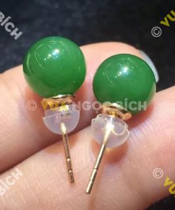 Bông Tai Ngọc Bích Nephrite Jade (BT017)