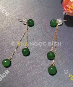 Bông Tai Ngọc Bích Nephrite Jade (BT019) 17 Bông Tai Ngọc Bích Nephrite Jade (BT019)