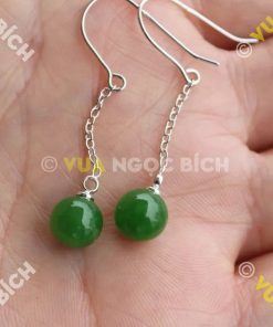 Bông Tai Ngọc Bích Nephrite Jade (BT020)
