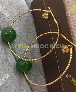 Bông Tai Ngọc Bích Nephrite Jade (BT022)