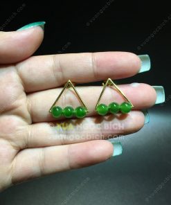 Bông Tai Ngọc Bích Nephrite Jade (BT014)