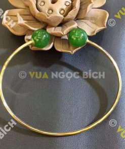 Lắc Tay Vàng Ngọc Bích Nephrite Jade (VT015)