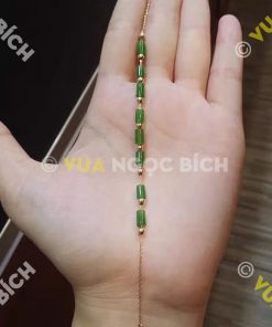 Lắc Tay Vàng Ngọc Bích Nephrite Jade (VT016)
