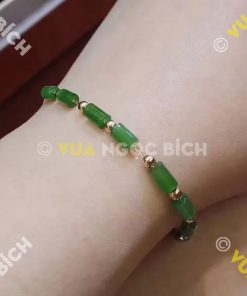 Lắc Tay Vàng Ngọc Bích Nephrite Jade (VT016) 14 Lắc Tay Vàng Ngọc Bích Nephrite Jade (VT016)
