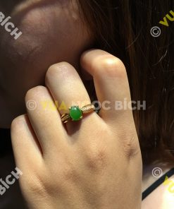 Nhẫn Ngọc Bích Nephrite Jade (VNB-NN024) 19 Nhẫn Ngọc Bích Nephrite Jade (NN024)