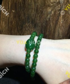 Vòng Tay Ngọc Bích Nephrite Jade 6mm Mix Lu Thống Ngọc Bích (VT014)