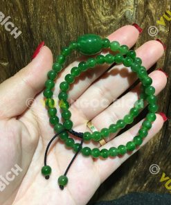 Vòng Tay Ngọc Bích Nephrite Jade 6mm Mix Lu Thống Ngọc Bích (VT014)