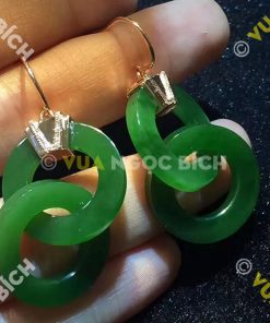 Bông Tai Ngọc Bích Nephrite Jade (BT025) 13 Bông Tai Ngọc Bích Nephrite Jade (BT025)