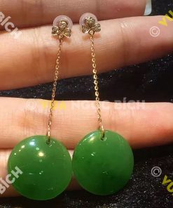 Bông Tai Ngọc Bích Nephrite Jade (BT026)