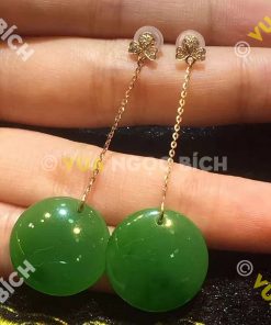 Bông Tai Ngọc Bích Nephrite Jade (BT026)