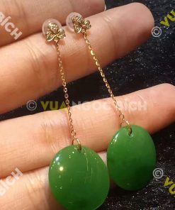 Bông Tai Ngọc Bích Nephrite Jade (BT026)