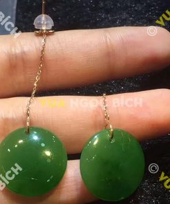 Bông Tai Ngọc Bích Nephrite Jade (BT026)