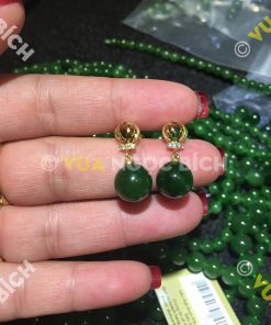 Bông Tai Ngọc Bích Nephrite Jade (BT027)