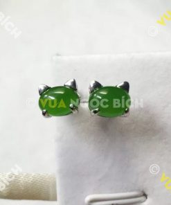 Bông Tai Ngọc Bích Nephrite Jade (BT028)