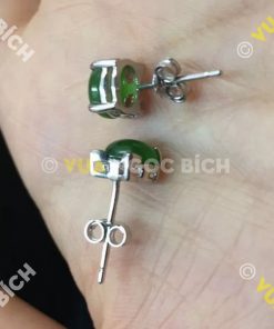 Bông Tai Ngọc Bích Nephrite Jade (BT028)