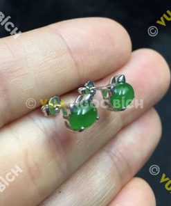 Bông Tai Ngọc Bích Nephrite Jade (BT028)