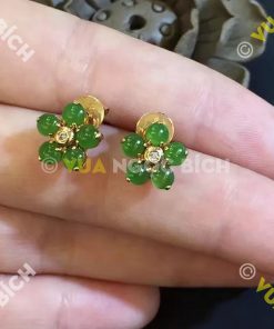 Bông Tai Ngọc Bích Nephrite Jade (BT031)