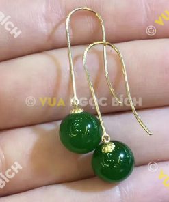 Bông Tai Ngọc Bích Nephrite Jade (BT032) 16 Bông Tai Ngọc Bích Nephrite Jade (BT032)