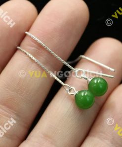 Bông Tai Ngọc Bích Nephrite Jade (BT033)
