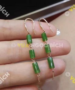 Bông Tai Ngọc Bích Nephrite Jade (BT034) 14 Bông Tai Ngọc Bích Nephrite Jade (BT034)
