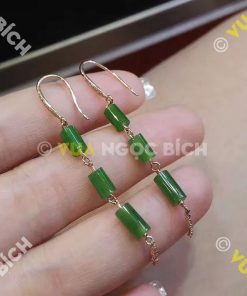 Bông Tai Ngọc Bích Nephrite Jade (BT034) 13 Bông Tai Ngọc Bích Nephrite Jade (BT034)