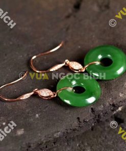 Bông Tai Ngọc Bích Nephrite Jade (BT036)