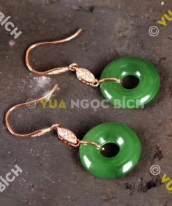 Bông Tai Ngọc Bích Nephrite Jade (BT036)