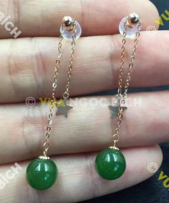 Bông Tai Ngọc Bích Nephrite Jade (BT037)